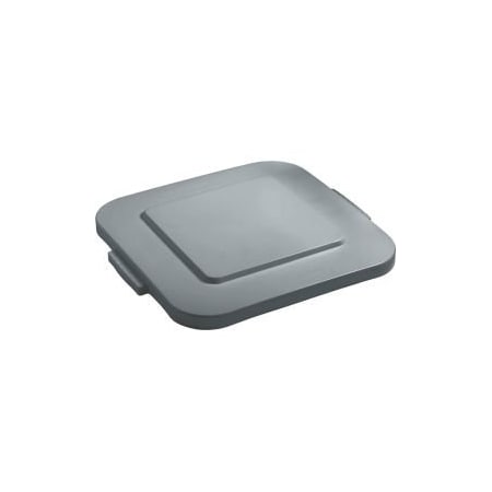 Rubbermaid Commercial Flat Lid For 40 Gallon Square Rubbermaid Brute Waste Receptacles - Gray FG353900GRAY